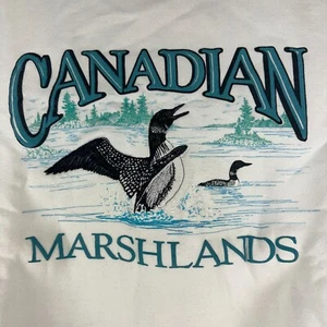 Marshlands Canadian Women's Vintage Sweatshirt Size L White - Picture 1 of 10