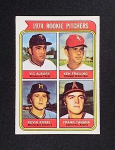 1974 Topps Rookie Pitchers - Vic Albury/Ken Frailing/Kevin Kobel/Frank Tanana RC
