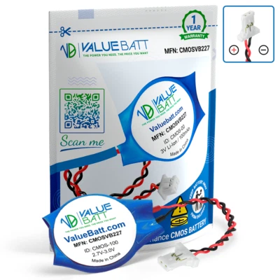 VALUEBATT RTC CMOS BATTERY for Dell XPS13 9343 9350 9360 9365 9370 XPS15 9550 9560 9570