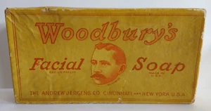 ANTIGUA CAJA DE JABÓN FACIAL ORIGINAL JERGENS CO WOODBURY'S CCINNATI - Imagen 1 de 7