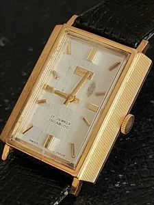 Vintage Rare Waltham Tank With Groved Case, Pie Pan Dial,New Band & $erviced. - Picture 1 of 9