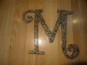 Letter / Initial "M" for Framing or Bedroom Decor **Leopard Print** 7 inches - Picture 1 of 2