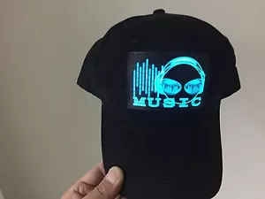 SOUND Aktivierte LED BELEUCHTUNG BLINKENDER EQUALIZER LILA DJ MUSIK PARTY MÜTZE KAPPE - Bild 1 von 8