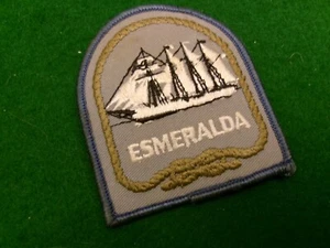 Esmeralda sailing ship embroidered  patch 3.25" x 2.75 " flash - Picture 1 of 2