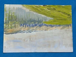 CLAUDE MONET drawing and painting on old paper signed stamped vintage - Picture 1 of 2