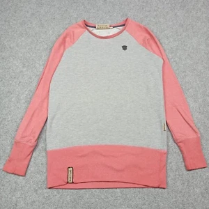 NAKETANO Womens Pullover Size M Pink/Grey Cotton Blend Jumper Sweater Medium - Picture 1 of 12