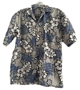 HILO HATTIE The Hawaiian Original Herren blau Vintage Baumwolle Knopfleiste Hemd-SMALL - Bild 1 von 6