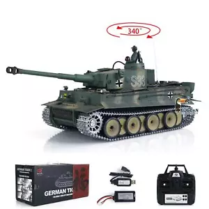 1:16 Henglong 7.0 German Tiger I RTR RC Tank Model 3818 S33 with Metal Tracks - Picture 1 of 12