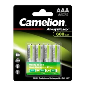 8x Akku 1,2V 600mAh Micro AAA HR03 NiMH ReadyToUse Always Ready Camelion - Bild 1 von 1