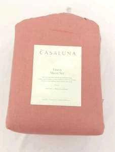 Casaluna 100% Linen Sheet Set, Size Full, 1 Flat Sheet, 1 Fitted, 2 Pillowcases - Picture 1 of 7