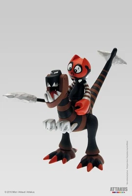 Figurina resina Dino & Orus - cromo cioccolato - Made in France by ATTAKUS - Immagine 1 di 4