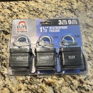 Elite Security 1 1/2 Lucchetto Resistente alle Intemperie (3 Pezzi) - Foto 1 di 2