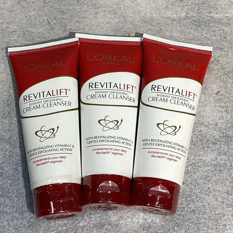 L'Oreal RevitaLift Limpiador Suavizante Radiante Lote de 3 - 5 fl oz Tamaño Completo NUEVO Foto 1 de 4