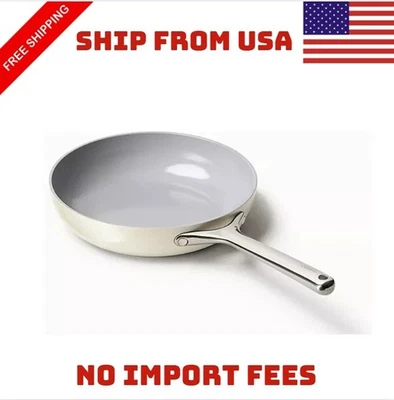 Caraway Home Nonstick Ceramic 10.5 Fry Pan CREAM NEW