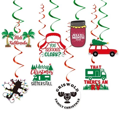 DENEO Christmas Vacation Hanging Swirls Party Decorations,National Christmas Vacati...