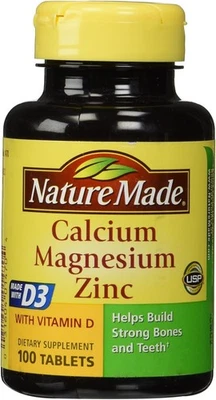 Nature Made Calcium Magnesium & Zinc Tabs, 100 ct  Foto 1 de 4