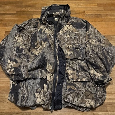 Whitewater Outdoors Camo Rain Jacket Poncho Zip Up Hunting Fishing Men’s 2X - Image 1 of 4