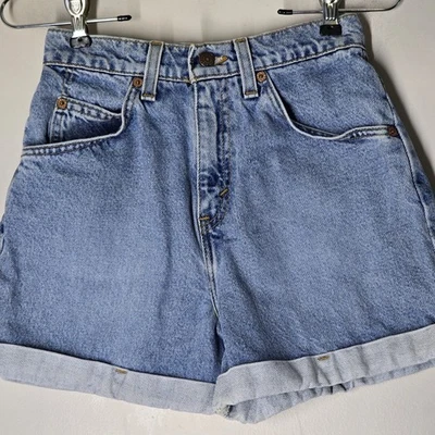 Vtg Levis 910 Jean Shorts 3 JR High Rise Classic Fit USA Made 90s Grunge Cutoffs - Image 1 of 4