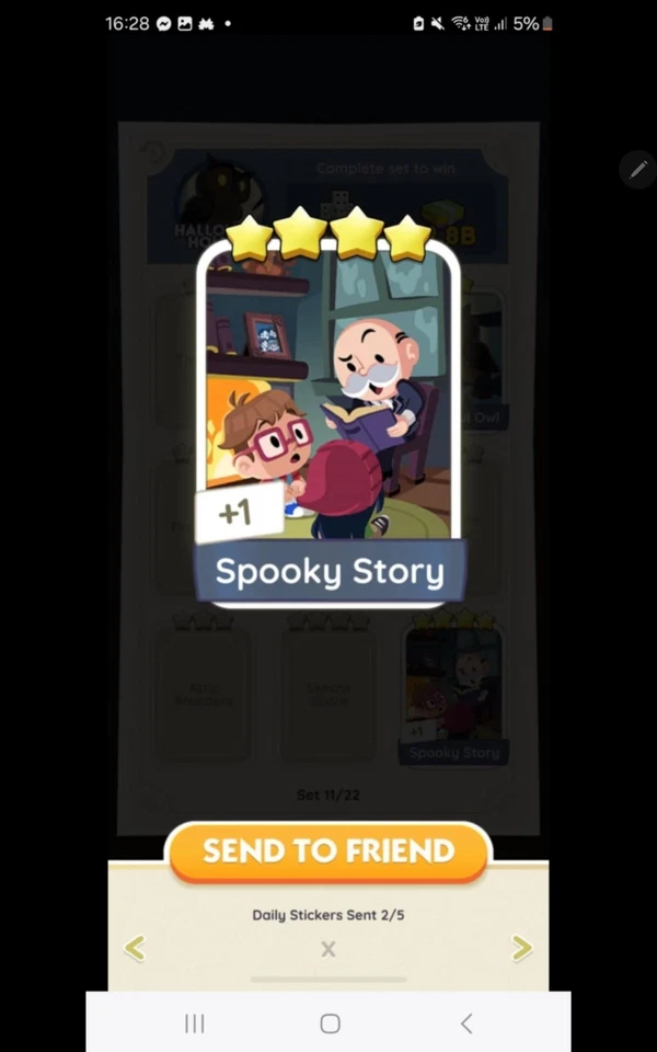 Monopoly Go Cards Spooky Story - Image 1 of 1