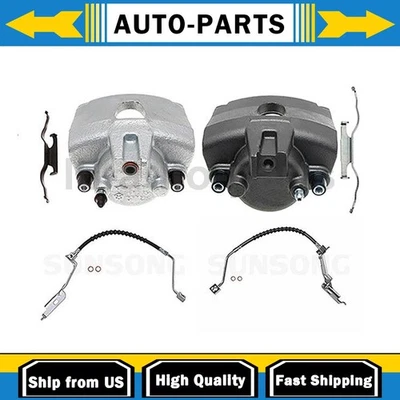 Pinza de freno delantera con mangueras lado conductor pasajero se adapta a Dodge Caravan 3,3 L Foto 1 de 4