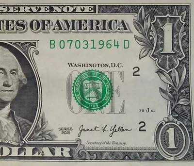 JULY 3rd 1964 Birthday Anniversary Date Note One Dollar Bill Series 2021 - Image 1 of 3