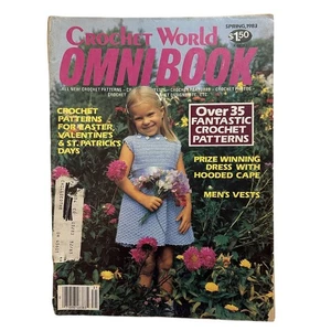 Crochet World Omnibook Vintage Magazine Spring 1983 Patterns Easter Valentines - Picture 1 of 14