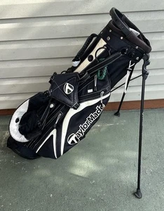 TaylorMade 4 Way Stand Golf Bag Black White - Picture 1 of 8