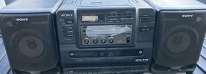 Sony CFD-545 CD Radio Cassette Boombox with Dual Cassette Mega Bass Tested Works - Picture 1 of 6