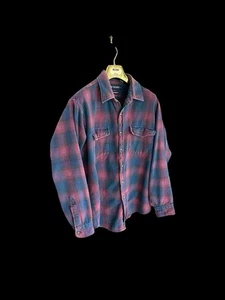Vintage Van Heusen Winterweights Flannel Shirt Large Plaid Button Up Embroidered - Picture 1 of 13