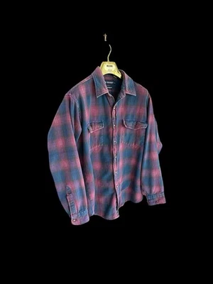 Vintage Van Heusen Winterweights Flannel Shirt Large Plaid Button Up Embroidered - Image 1 of 4