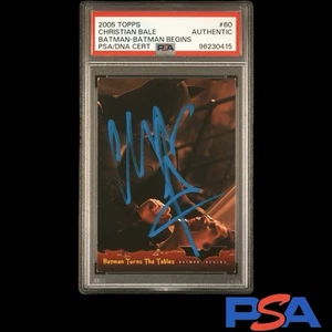 Christian Bale 2005 Topps Batman Begins Auto PSA Auténtico - Imagen 1 de 3