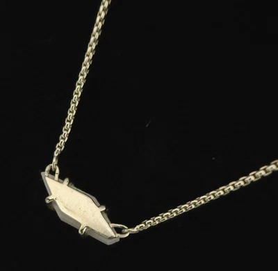 Collar Gargantilla Kendra Scott 15" 'BRIDGETTE' Iridiscente Drusy Chapado en Rodio Foto 1 de 4