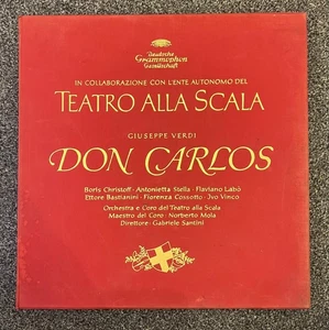 Teatro Alla Scala VERDI - DON CARLOS - Christoff, slpm 138 760-63 - 4 x Vinyl NM - Picture 1 of 11