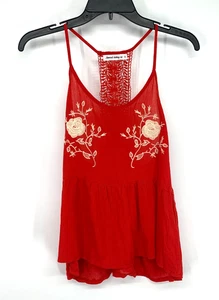 Americal Clothing Inc Top Damen klein Racerback bestickt Blumen ärmellos - Bild 1 von 11