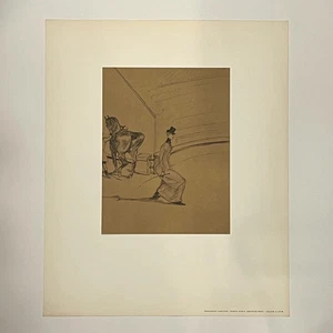 "Taking a Bow", Henri de Toulouse-Lautrec Zirkuszeichnung, fein - Bild 1 von 2