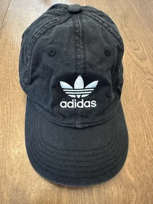Adidas Gorra de Béisbol Negra Gorra de Papá Ajustable Algodón Blanco Logo Bordado Para Hombres Foto 1 de 4
