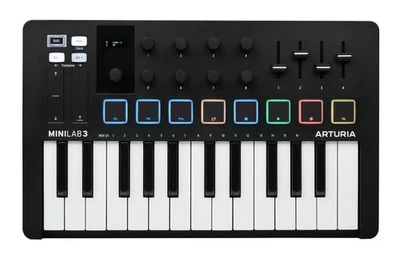 B-WARE Arturia MiniLab MKIII black USB Midicontroller Minilab 3 Keyboard Tasten - Bild 1 von 3