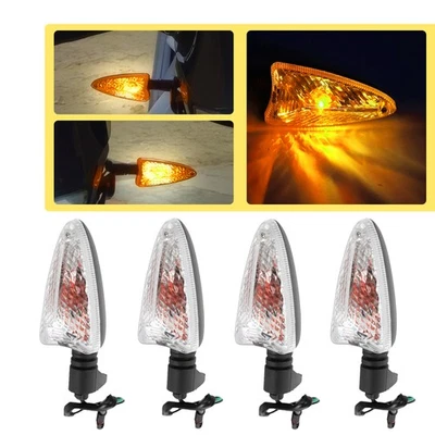 For BMW K1200R K1300S 2005-2016 4pcs Turn Signal Lights Front & Rear Amber Lamps - Image 1 of 4