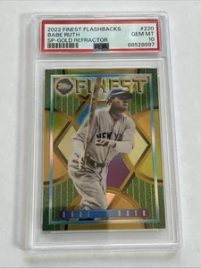 2022 Topps Finest Flashbacks SP Gold Refractor Babe Ruth /50 Graded PSA 10 POP 7 - Bild 1 von 11