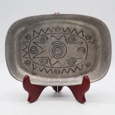 Bandeja de pan de reggae Wilton Armetale de colección 9" aleación de aluminio fundido diseño tribal años 80 Foto 1 de 4
