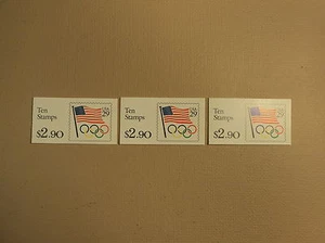 USPS Scott 2528a 29c 3 Books Flag Olympic Rings 30 Stamps 3 Panes Mint Booklet - Picture 1 of 1