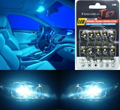 Canbus Error LED Light 194 Icy Blue 8000K Ten Bulbs Step Door Replace Stock Fit - Image 1 of 4