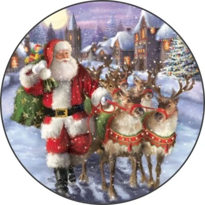 Weihnachtsmann Tortenaufleger Muffin Bild Deko neu Weihnachten Nostalgie essbar - Bild 1 von 4