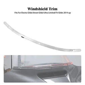 Chrome Cut Reised Windshield Trim For Harley Touring Electra Street Glide 14-25 - Picture 1 of 17