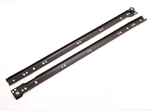 METAL DRAWER RUNNER SLIDES SELF CLOSING BOTTOM FIX BROWN 500MM PACK 3 PAIRS - Bild 1 von 1