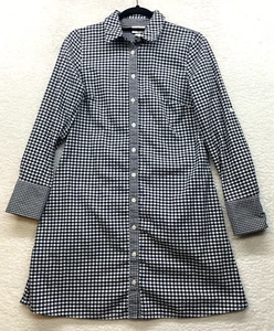 Vineyard Vines Target Shirt Dress Womens XS Blue White Gingham Button Pockets - Picture 1 of 11