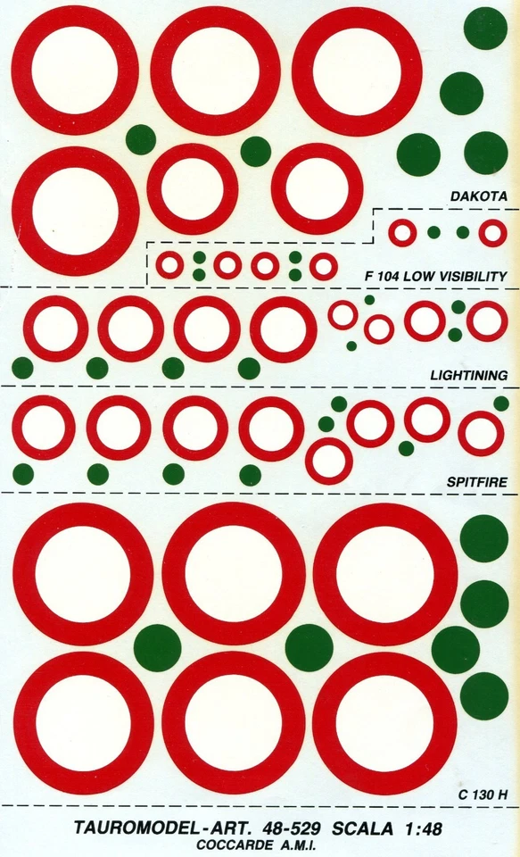 TAURO MODEL TM48/529 COCCARDE A.M.I. SCALA 1:48 - Immagine 1 di 1