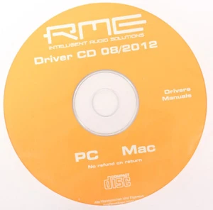 Original RME Driver CD 08/2012 Drivers & Manuals CD-ROM for PC & MAC - Picture 1 of 1