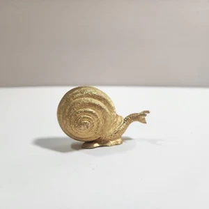 Vintage Florenza Snail Figural Retractable Measuring Tape Gold Tone - Picture 1 of 9