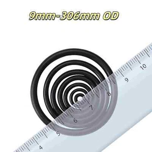 3mm Cross Section O Rings NBR Nitrile Rubber Oil Resistant Seals  9mm-306mm OD - Picture 1 of 8